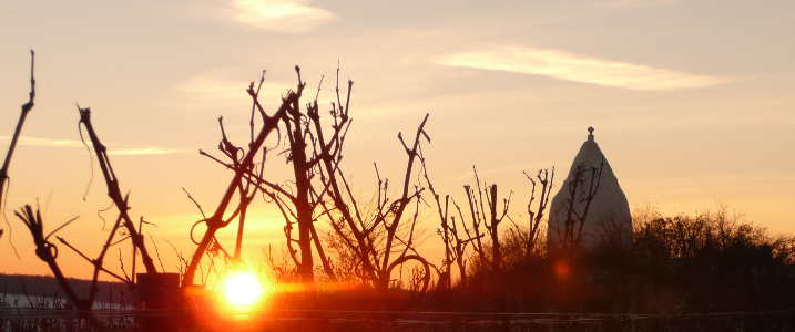 Sonnenuntergang am Trullo Flonheim